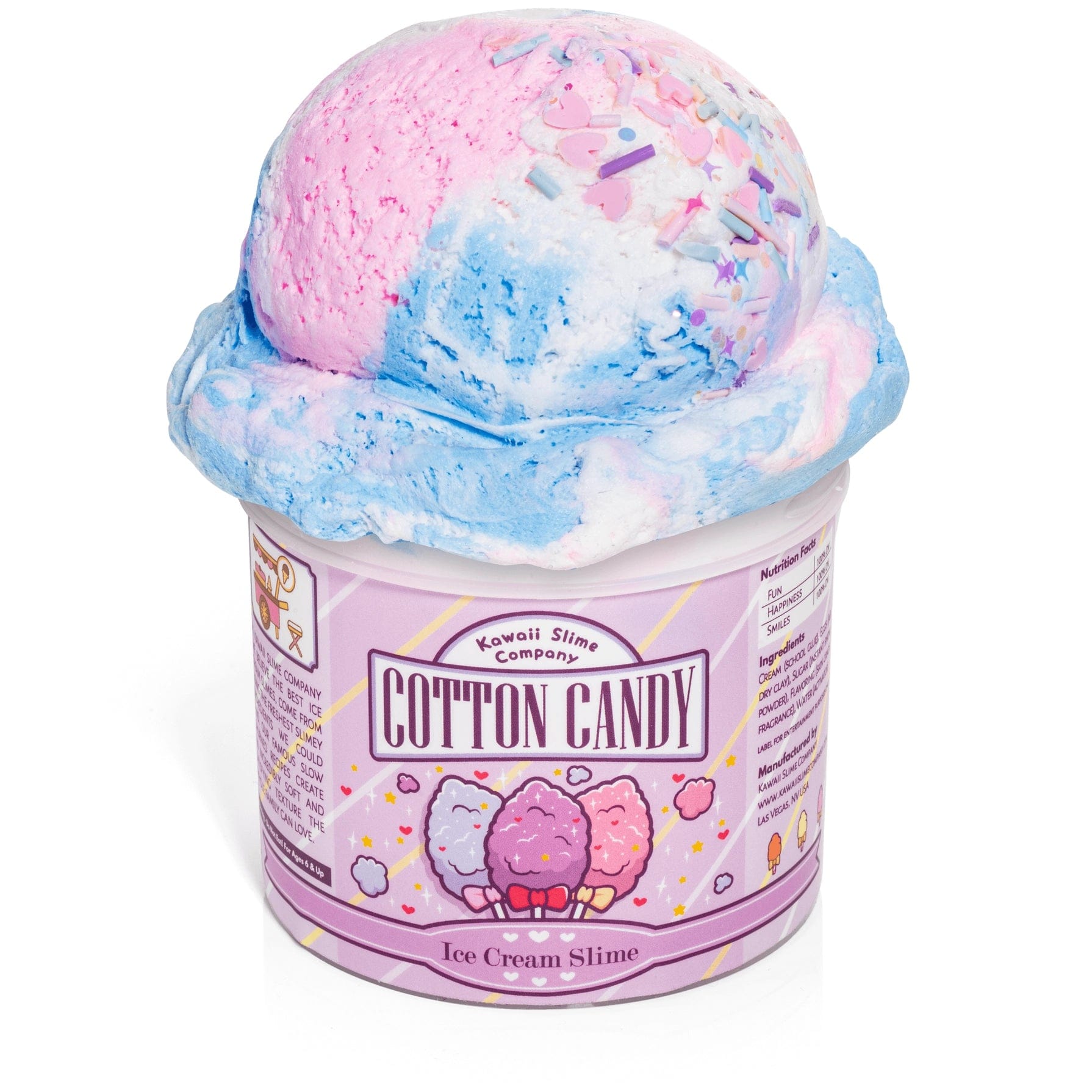 Cotton Candy Scented Ice Cream Pint Slime Kawaii Slime Company