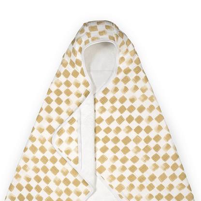 Cotton Hooded Toddler Towel - Adobe Checker Little Unicorn Lil Tulips