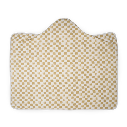 Cotton Hooded Toddler Towel - Adobe Checker Little Unicorn Lil Tulips