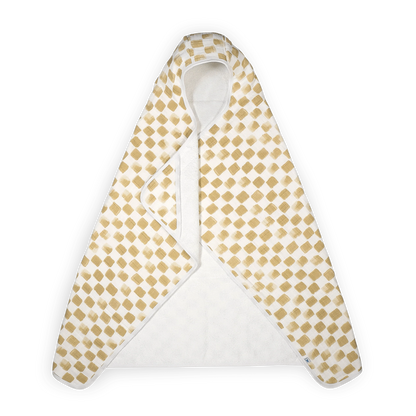 Cotton Hooded Toddler Towel - Adobe Checker Little Unicorn Lil Tulips