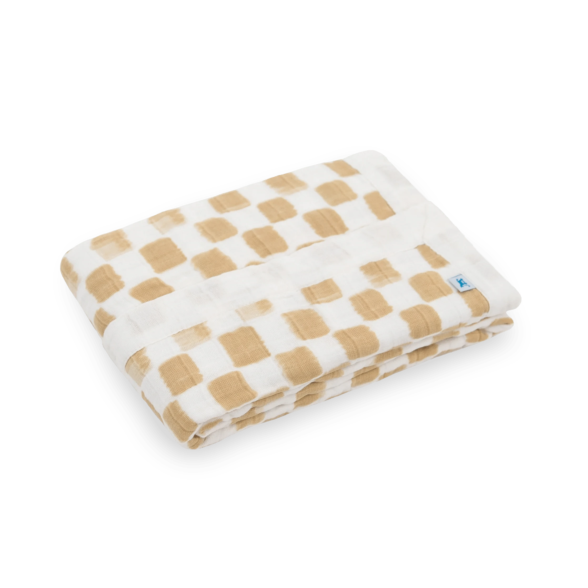 Cotton Muslin Baby Quilt - Adobe Checker Little Unicorn Lil Tulips