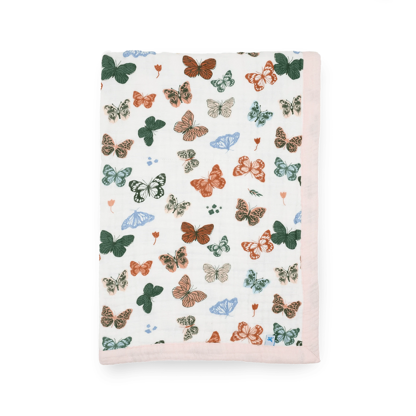 Cotton Muslin Baby Quilt - Butterflies Little Unicorn Lil Tulips