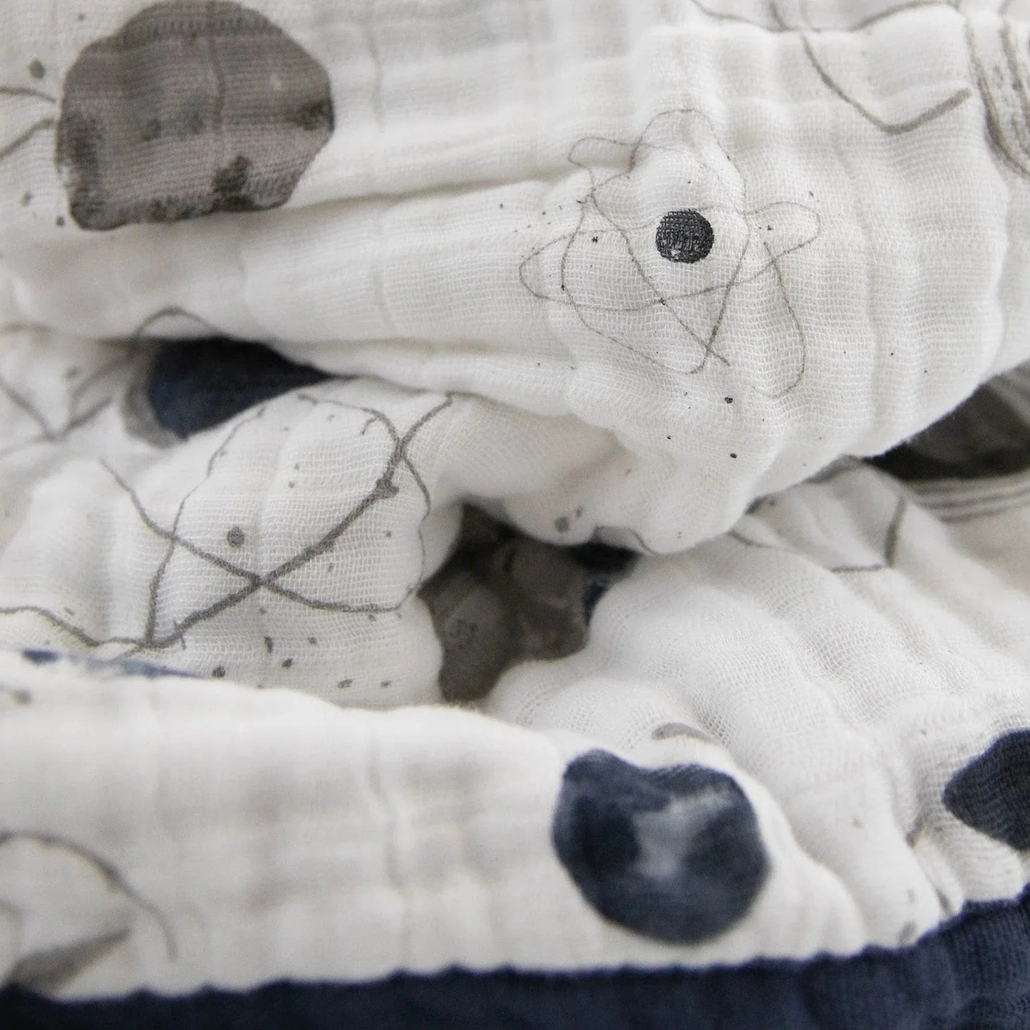 Cotton Muslin Baby Quilt - Planetary Little Unicorn Lil Tulips