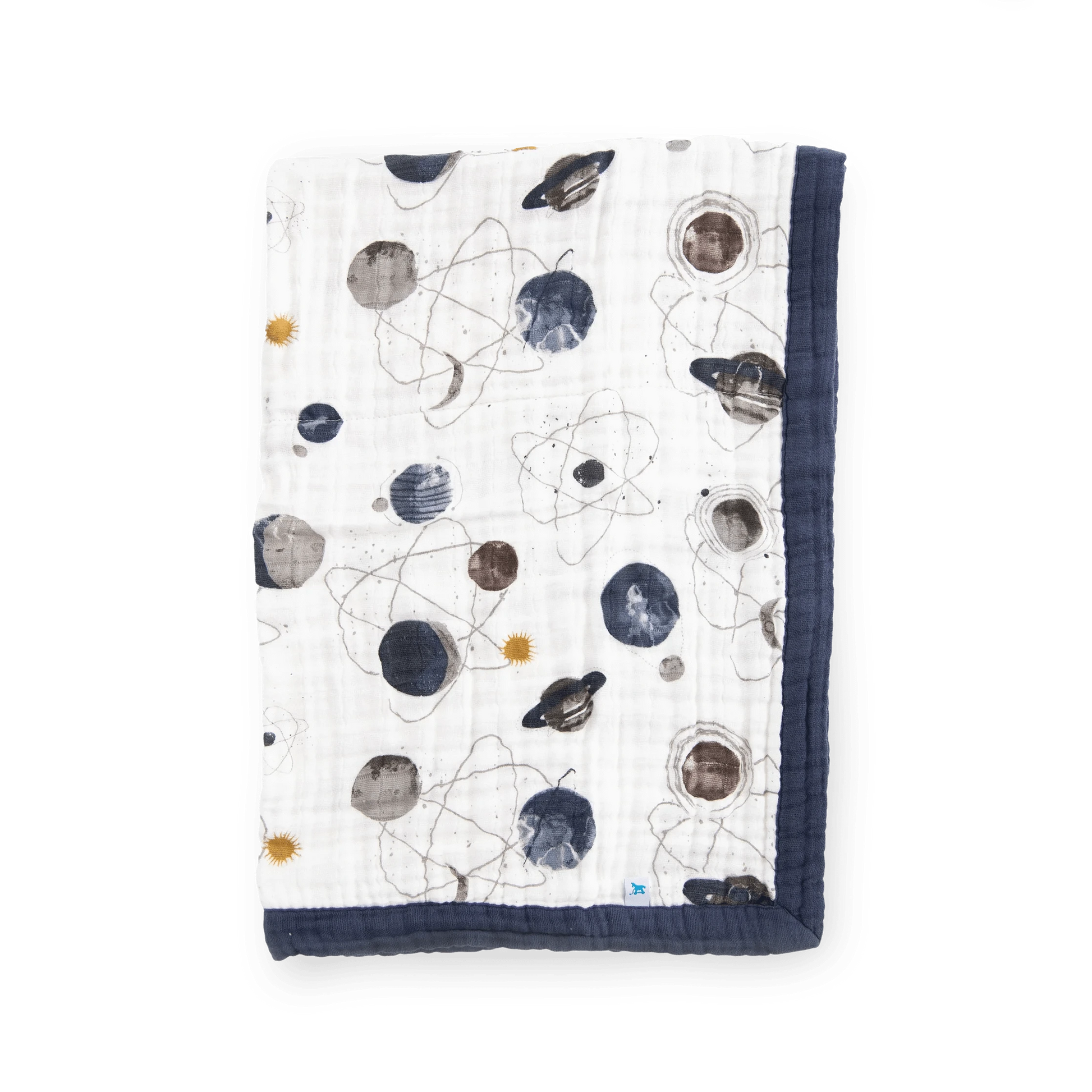 Cotton Muslin Baby Quilt - Planetary Little Unicorn Lil Tulips
