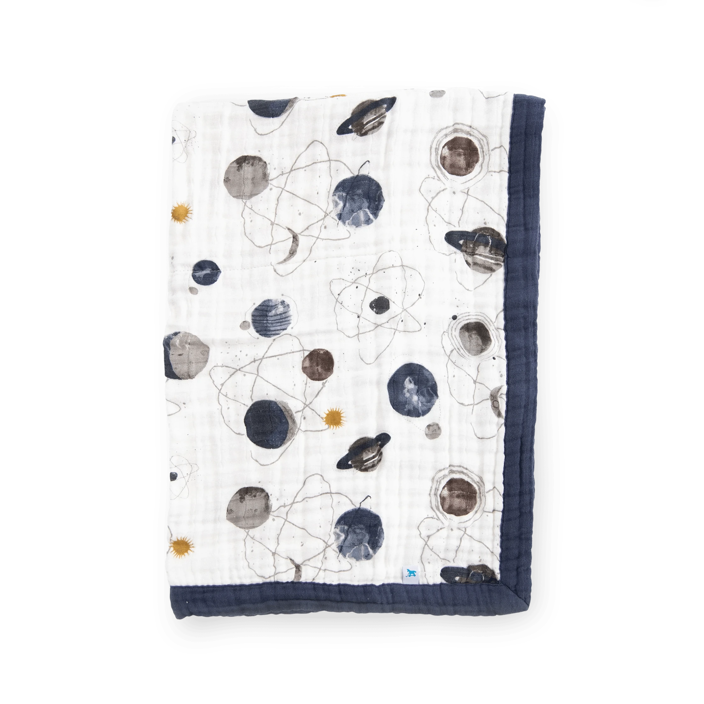 Cotton Muslin Baby Quilt - Planetary Little Unicorn Lil Tulips