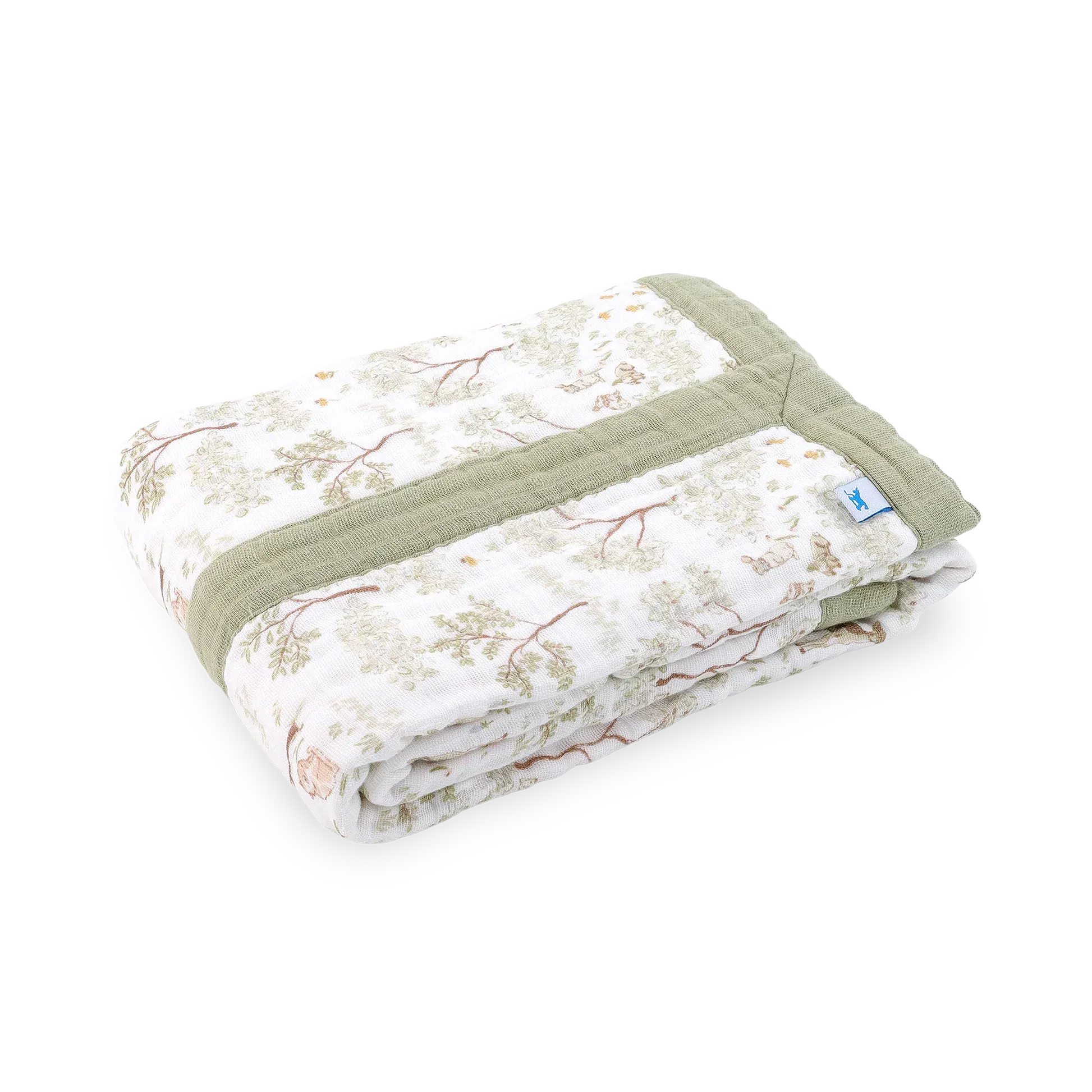 Cotton Muslin Baby Quilt - Woodland Friends Little Unicorn Lil Tulips