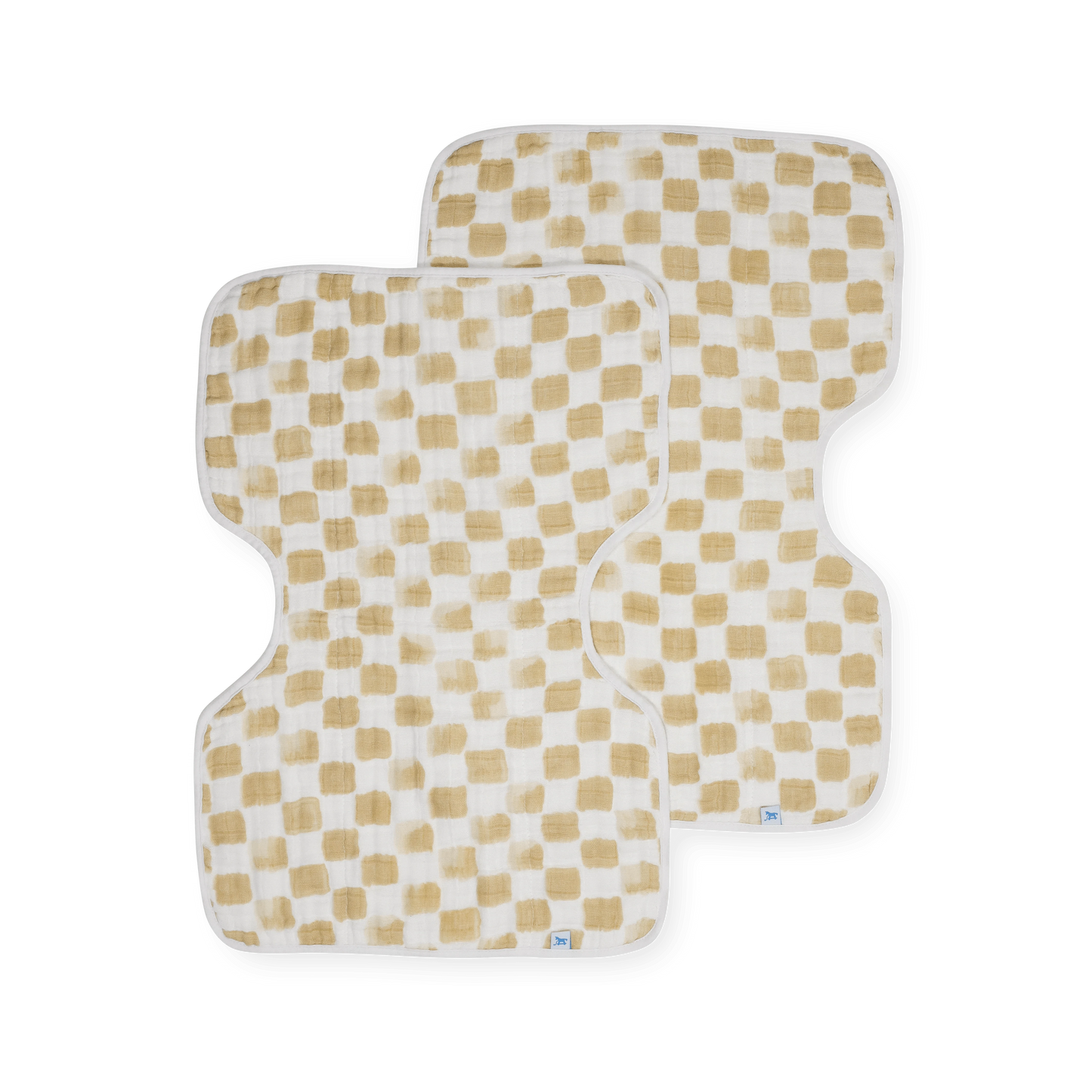 Cotton Muslin Burp Cloth 2 Pack - Adobe Checker Little Unicorn Lil Tulips
