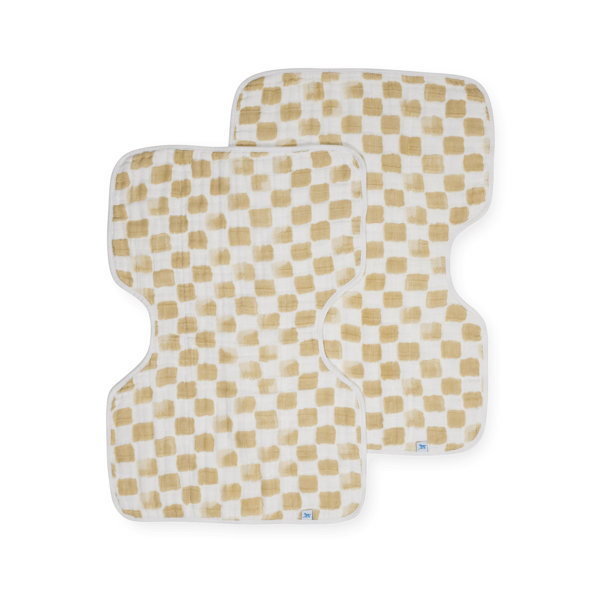 Cotton Muslin Burp Cloth 2 Pack - Adobe Checker Little Unicorn Lil Tulips