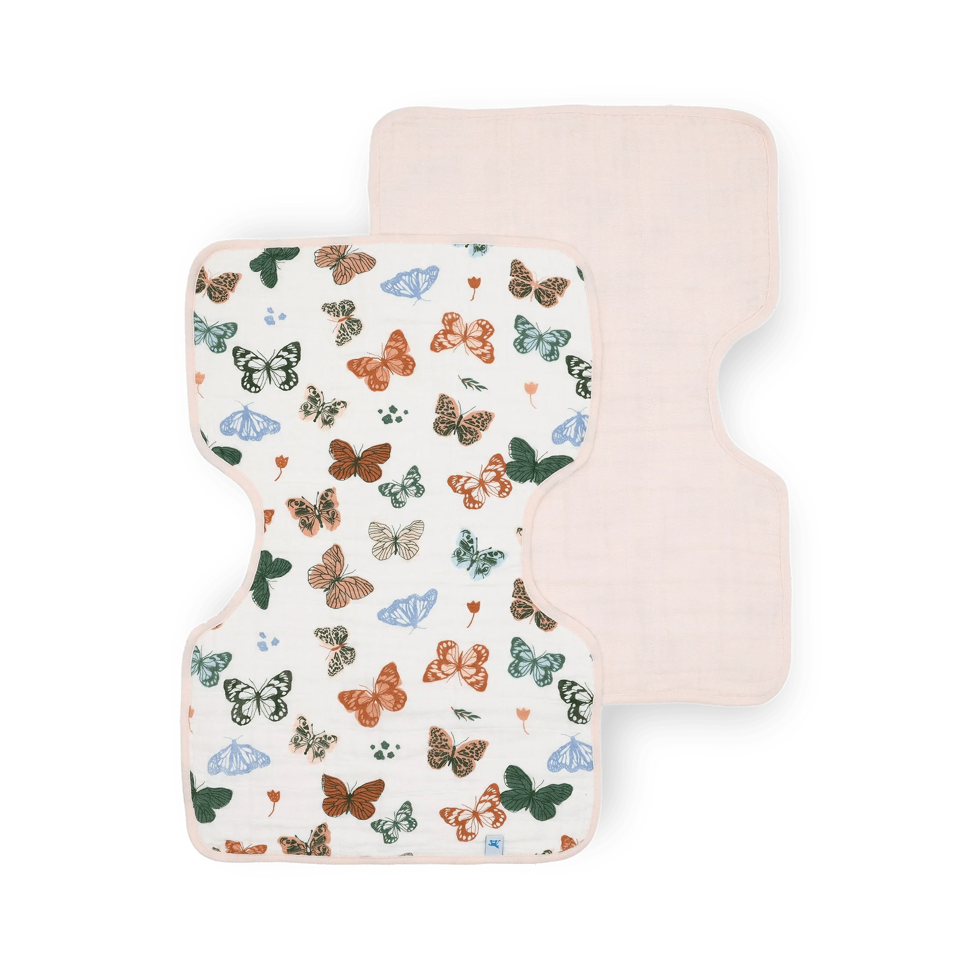 Cotton Muslin Burp Cloth 2 Pack - Butterflies Little Unicorn Lil Tulips