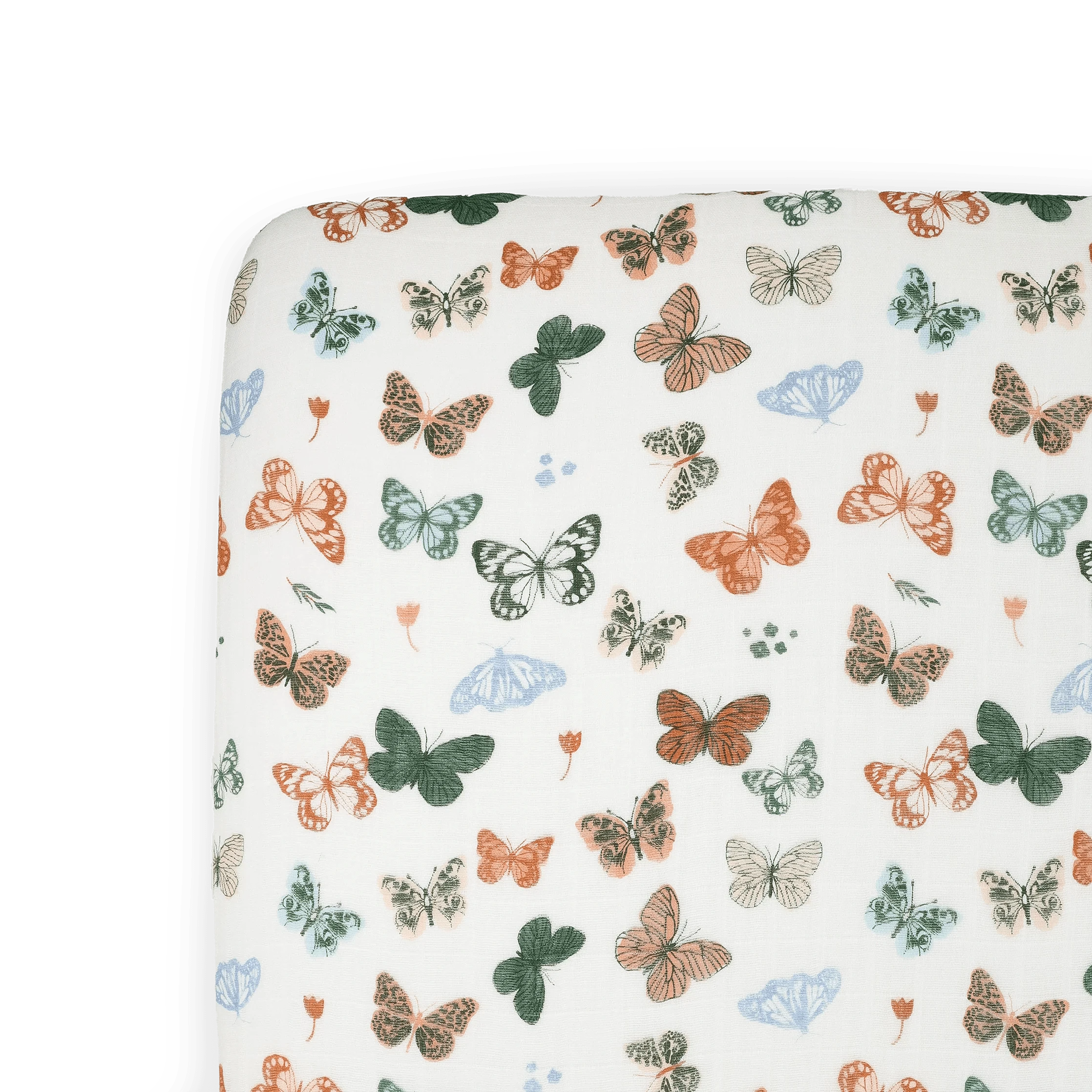 Cotton Muslin Crib Sheet - Butterflies Little Unicorn Lil Tulips