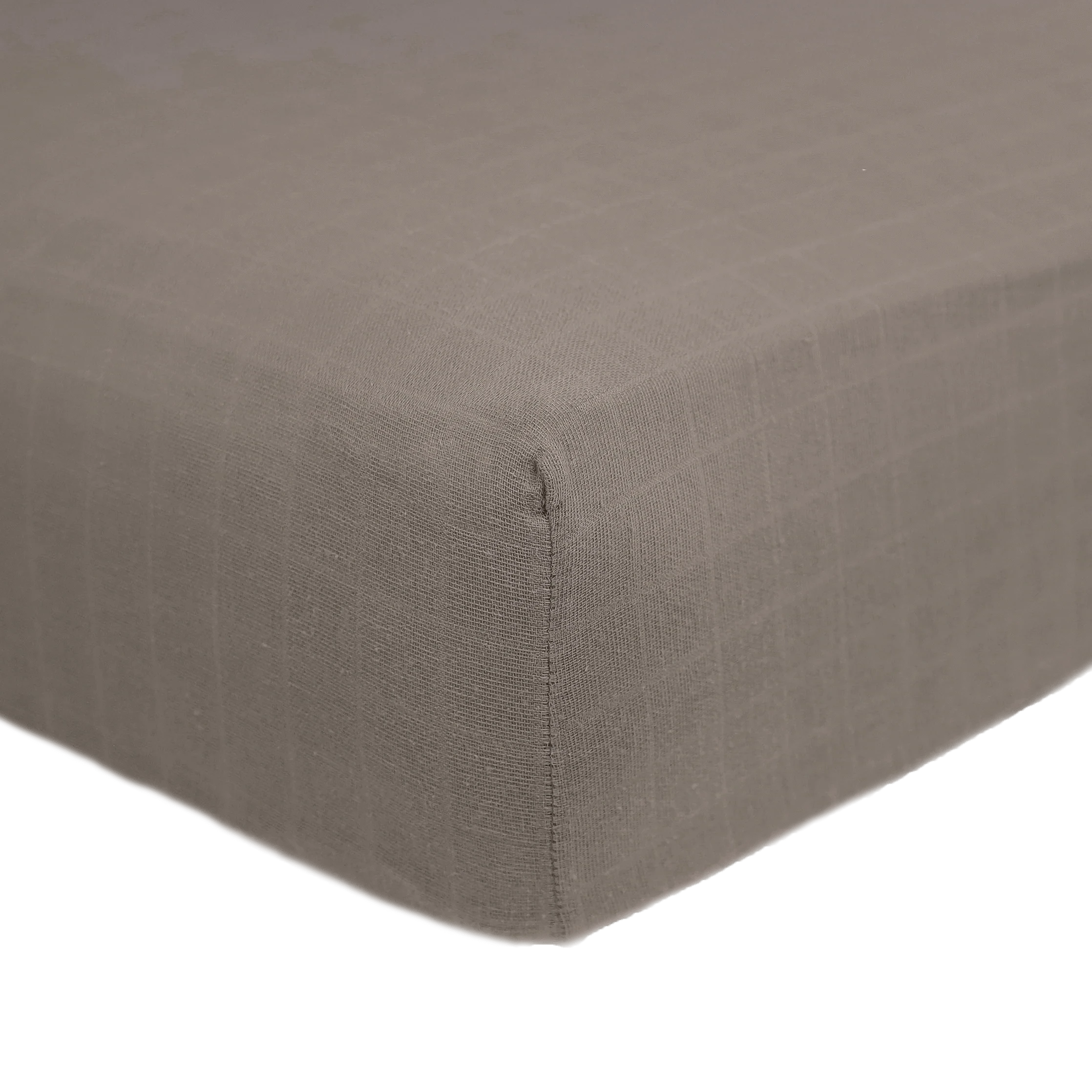 Cotton Muslin Crib Sheet - Mocha Little Unicorn Lil Tulips