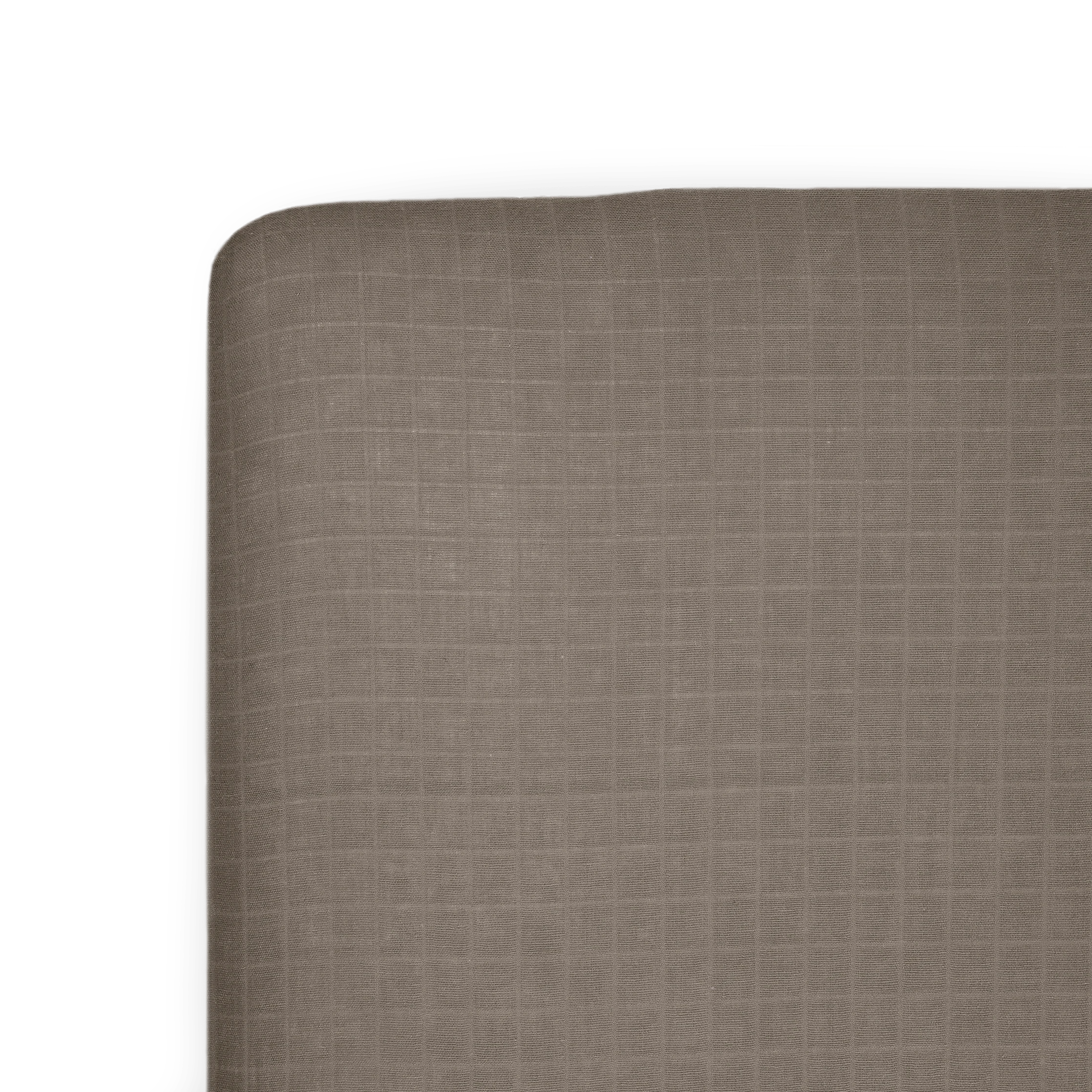 Cotton Muslin Crib Sheet - Mocha Little Unicorn Lil Tulips