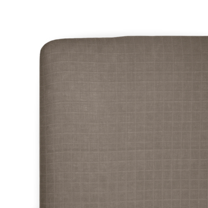 Cotton Muslin Crib Sheet - Mocha Little Unicorn Lil Tulips