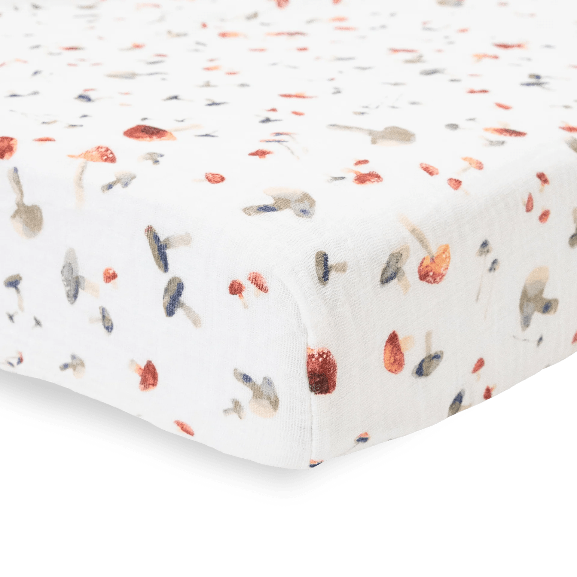 Cotton Muslin Crib Sheet - Mushrooms Little Unicorn Lil Tulips
