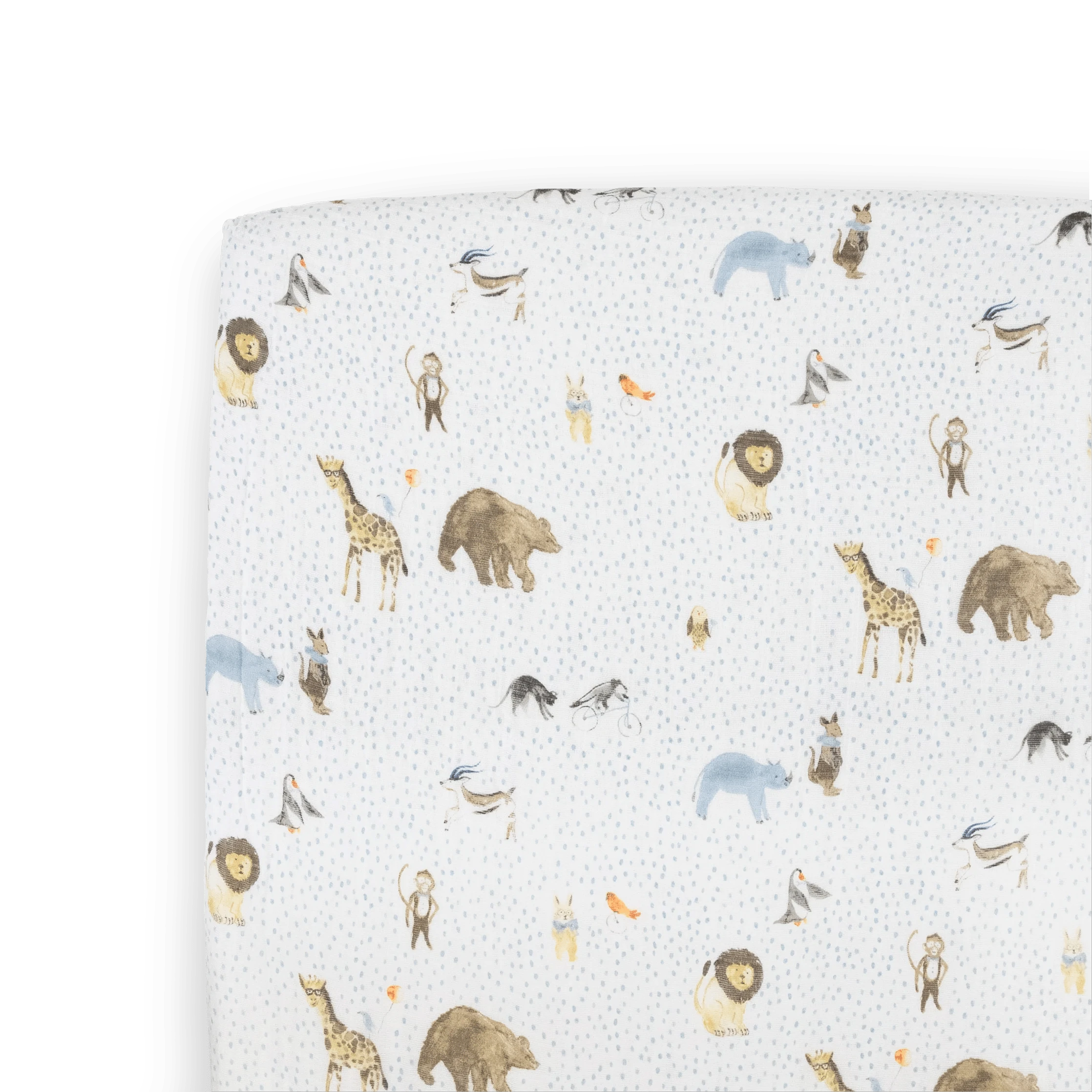 Cotton Muslin Crib Sheet - Party Animals Little Unicorn Lil Tulips