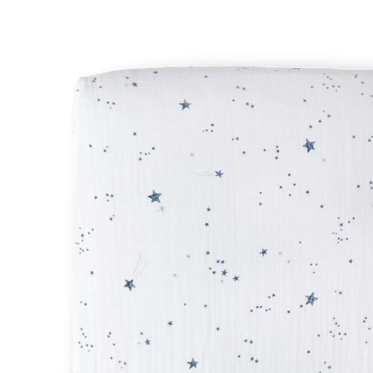 Cotton Muslin Crib Sheet - Shooting Stars Little Unicorn Lil Tulips