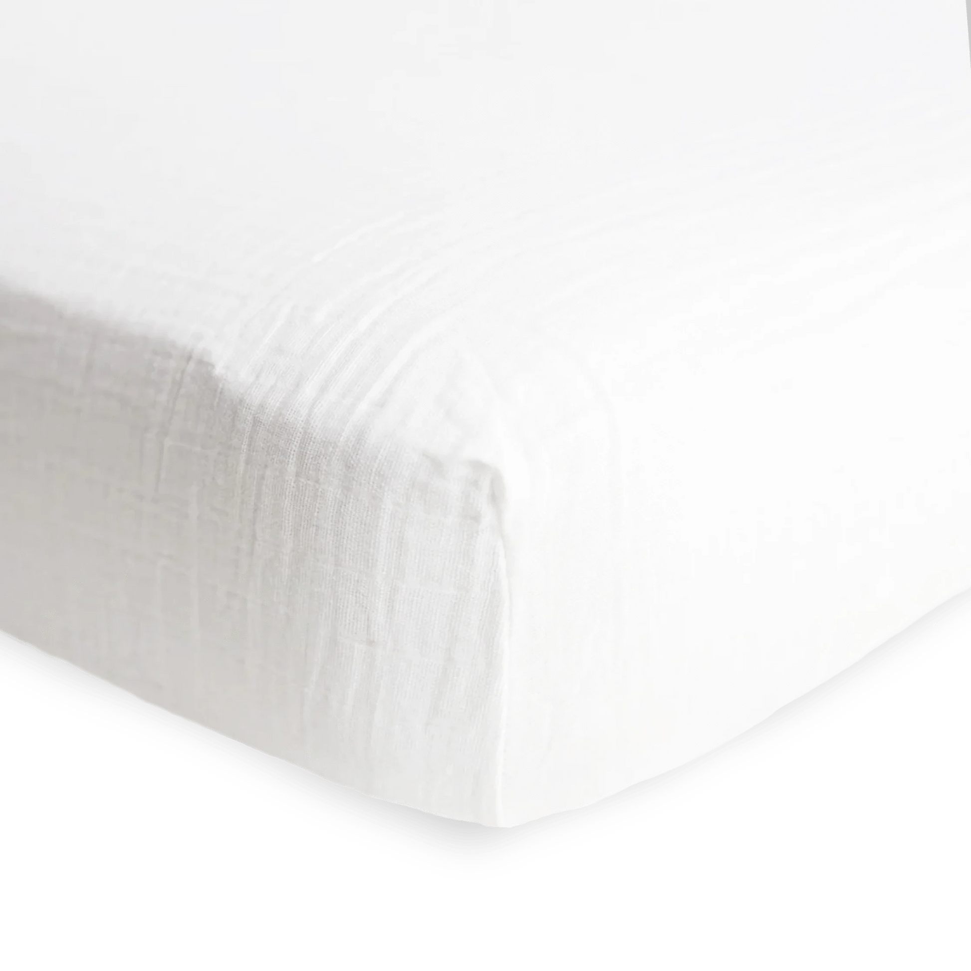 Cotton Muslin Crib Sheet - White Little Unicorn Lil Tulips