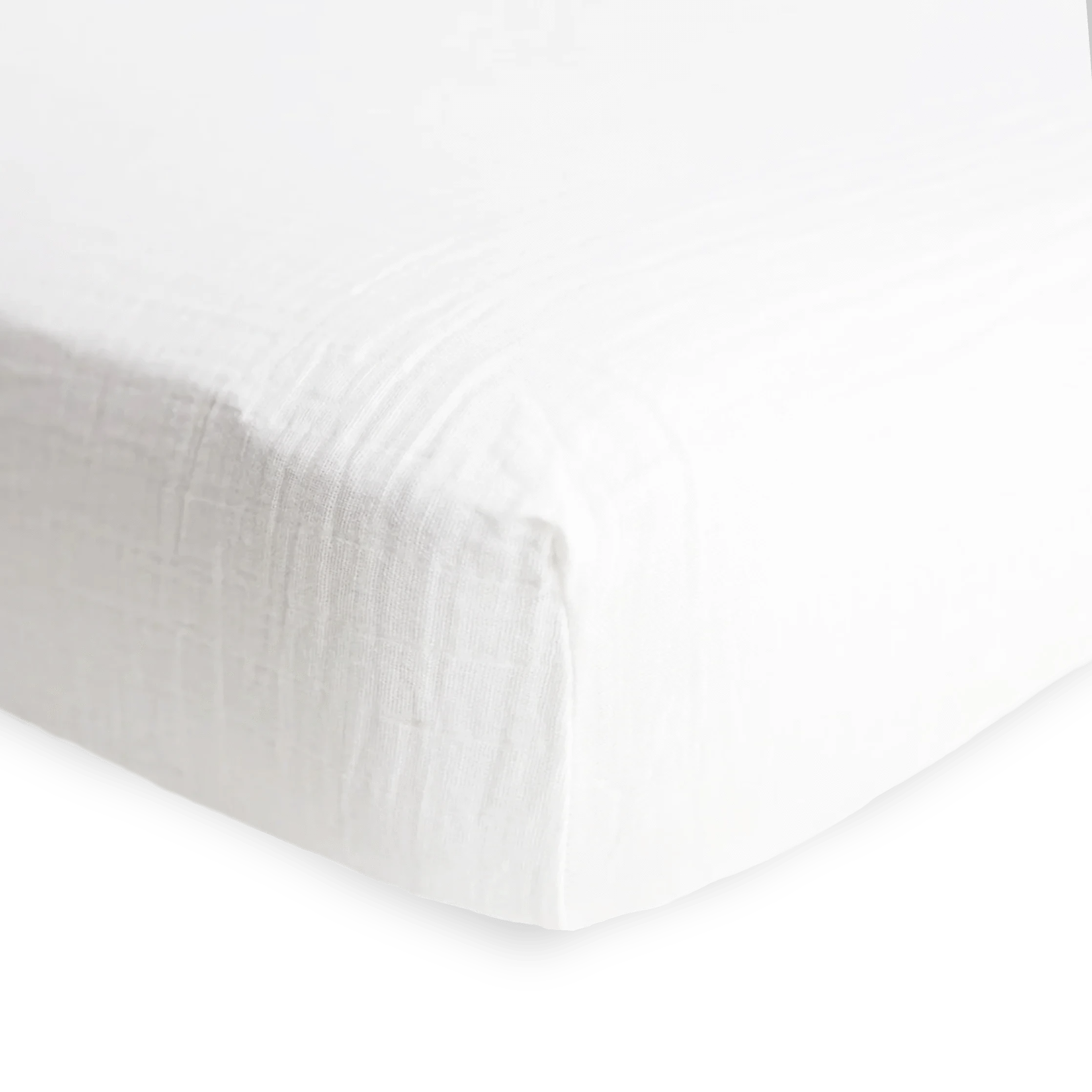 Cotton Muslin Crib Sheet - White Little Unicorn Lil Tulips