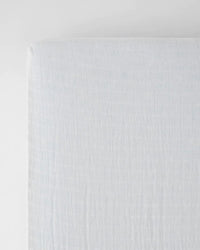 Cotton Muslin Crib Sheet - White Little Unicorn Lil Tulips