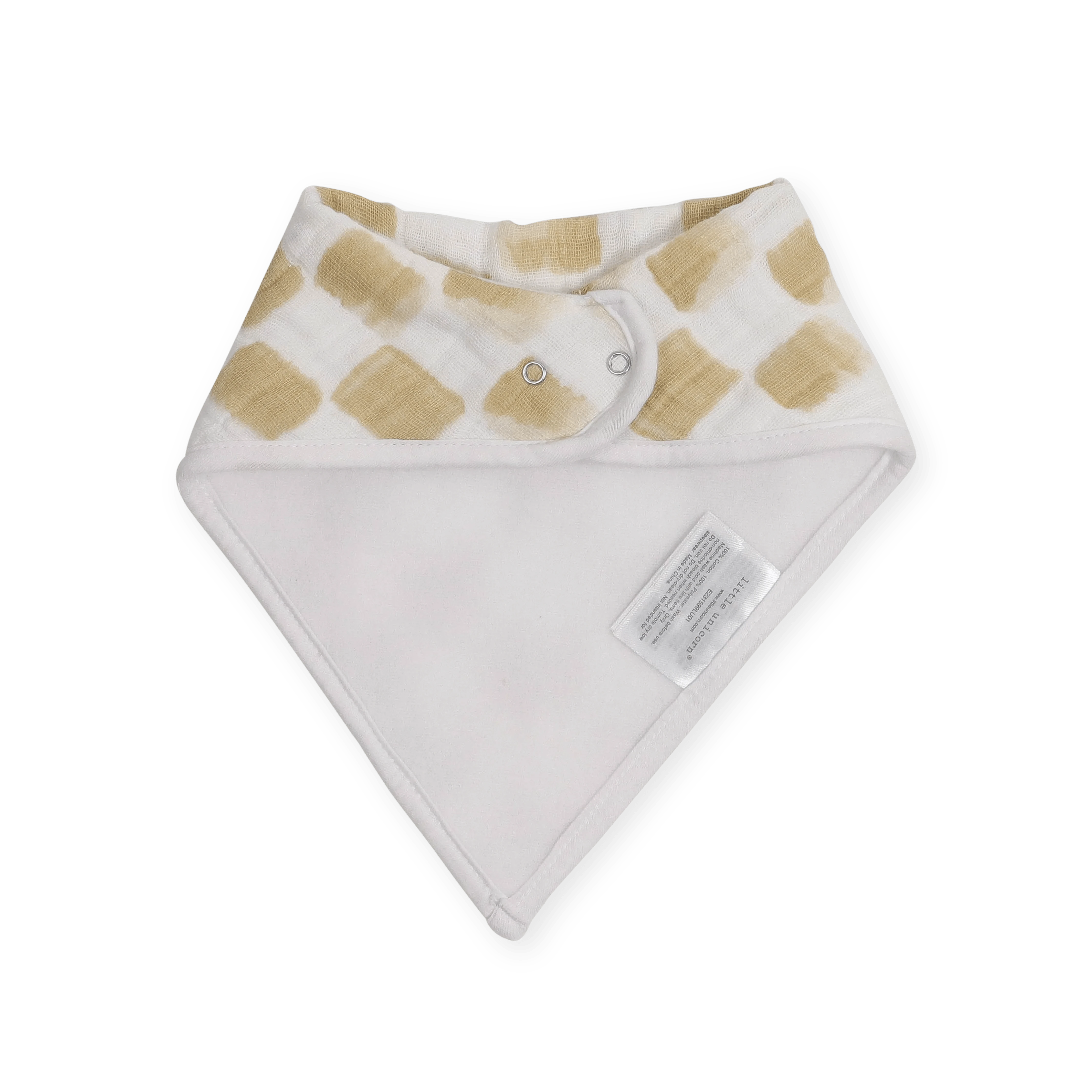 Cotton Muslin + Fleece Bandana Bib 4 Pack - Adobe Checker Little Unicorn Lil Tulips