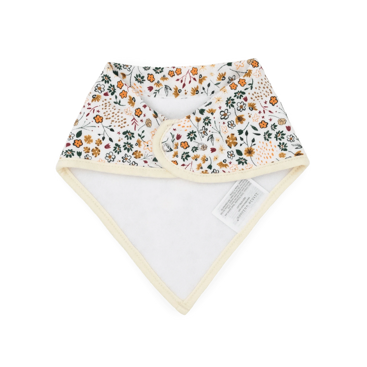 Cotton Muslin + Fleece Bandana Bib 4 Pack - Pressed Petals Little Unicorn Lil Tulips