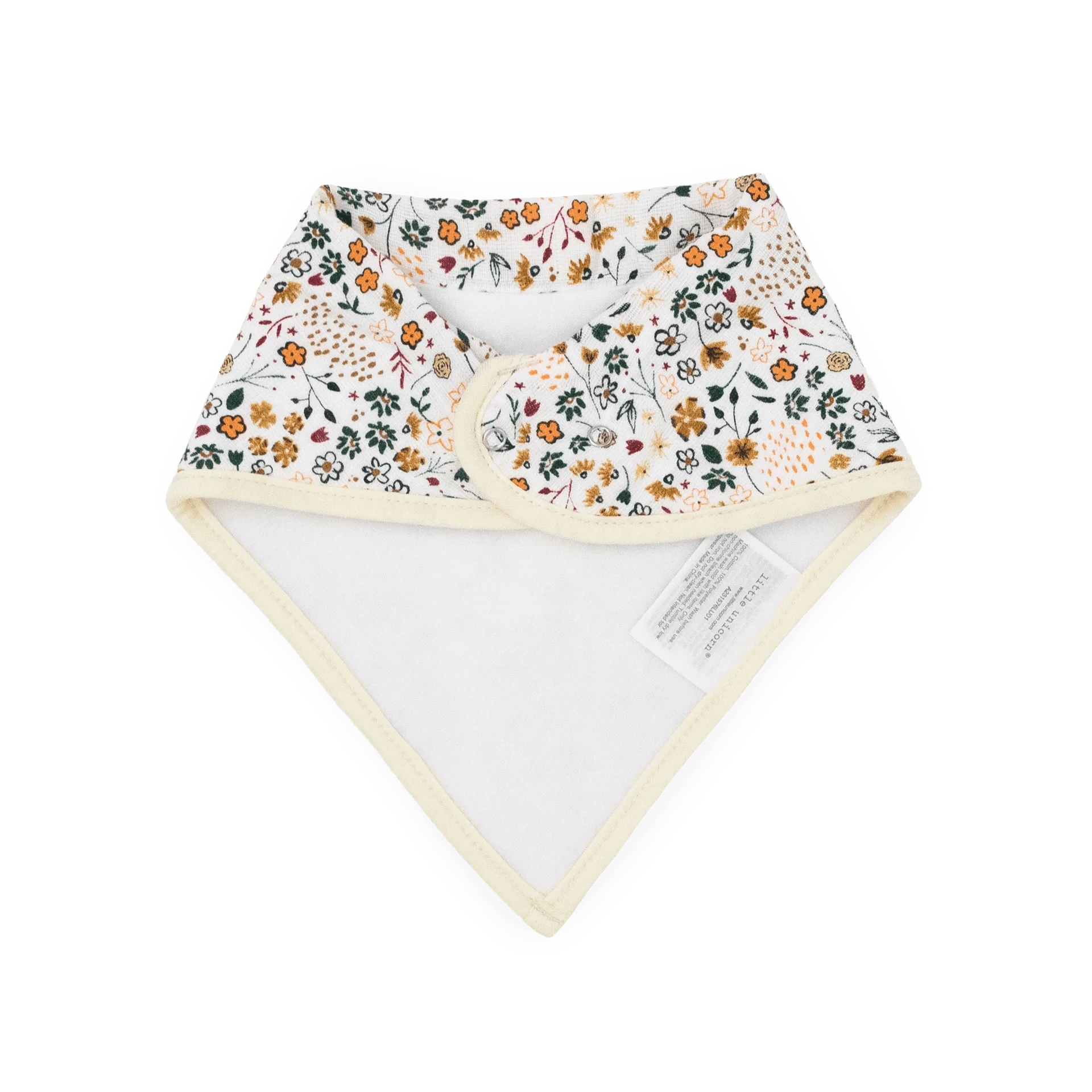 Cotton Muslin + Fleece Bandana Bib 4 Pack - Pressed Petals Little Unicorn Lil Tulips