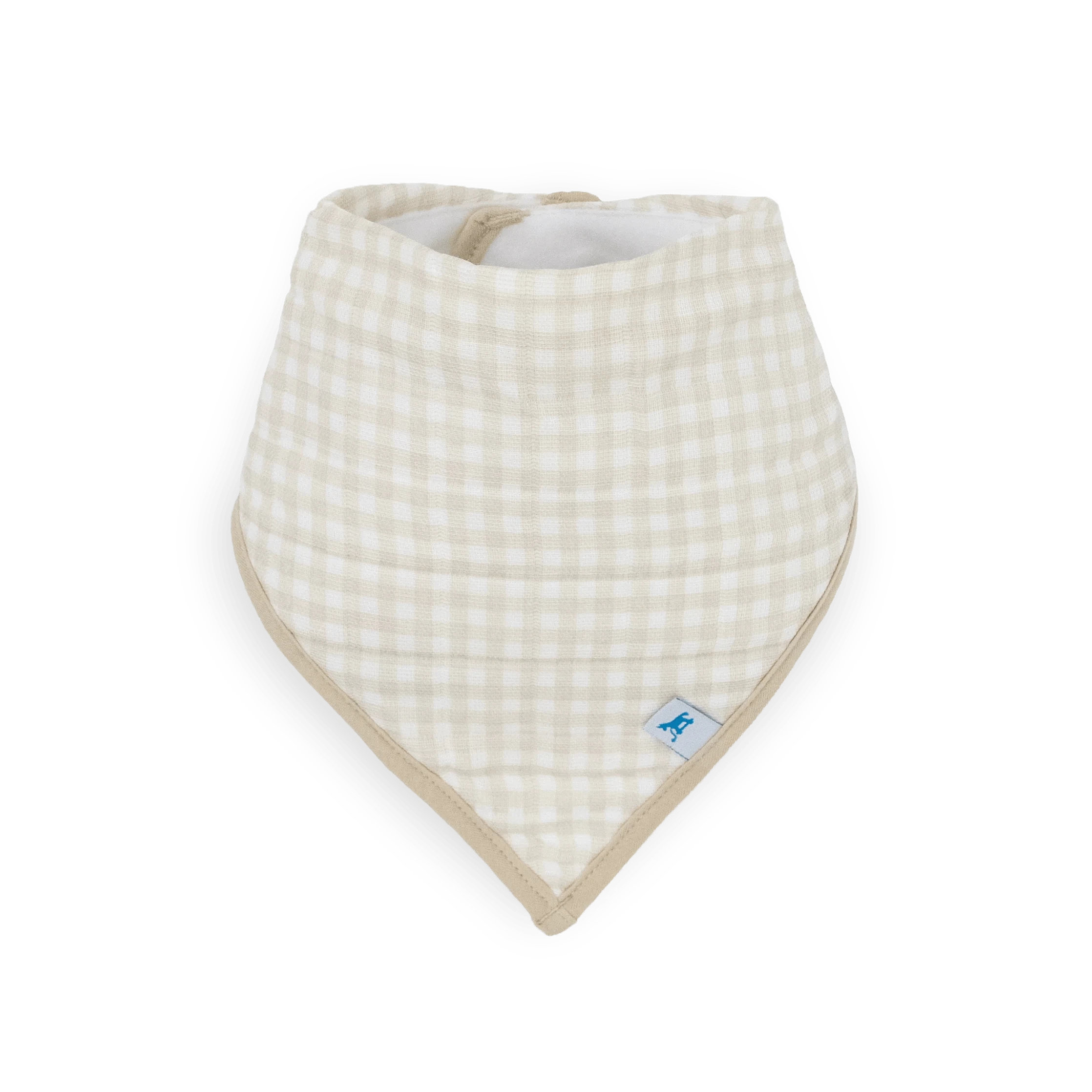 Cotton Muslin + Fleece Bandana Bib 4 Pack - Taupe Cross Little Unicorn Lil Tulips