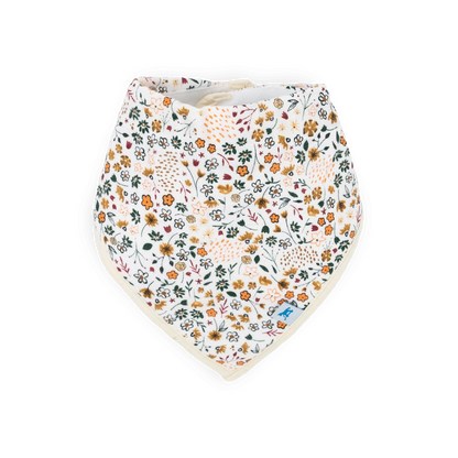 Cotton Muslin + Fleece Bandana Bib 4 Pack - Vintage Floral Little Unicorn Lil Tulips