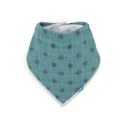 Cotton Muslin + Fleece Bandana Bib 4 Pack - Wallflower Little Unicorn Lil Tulips