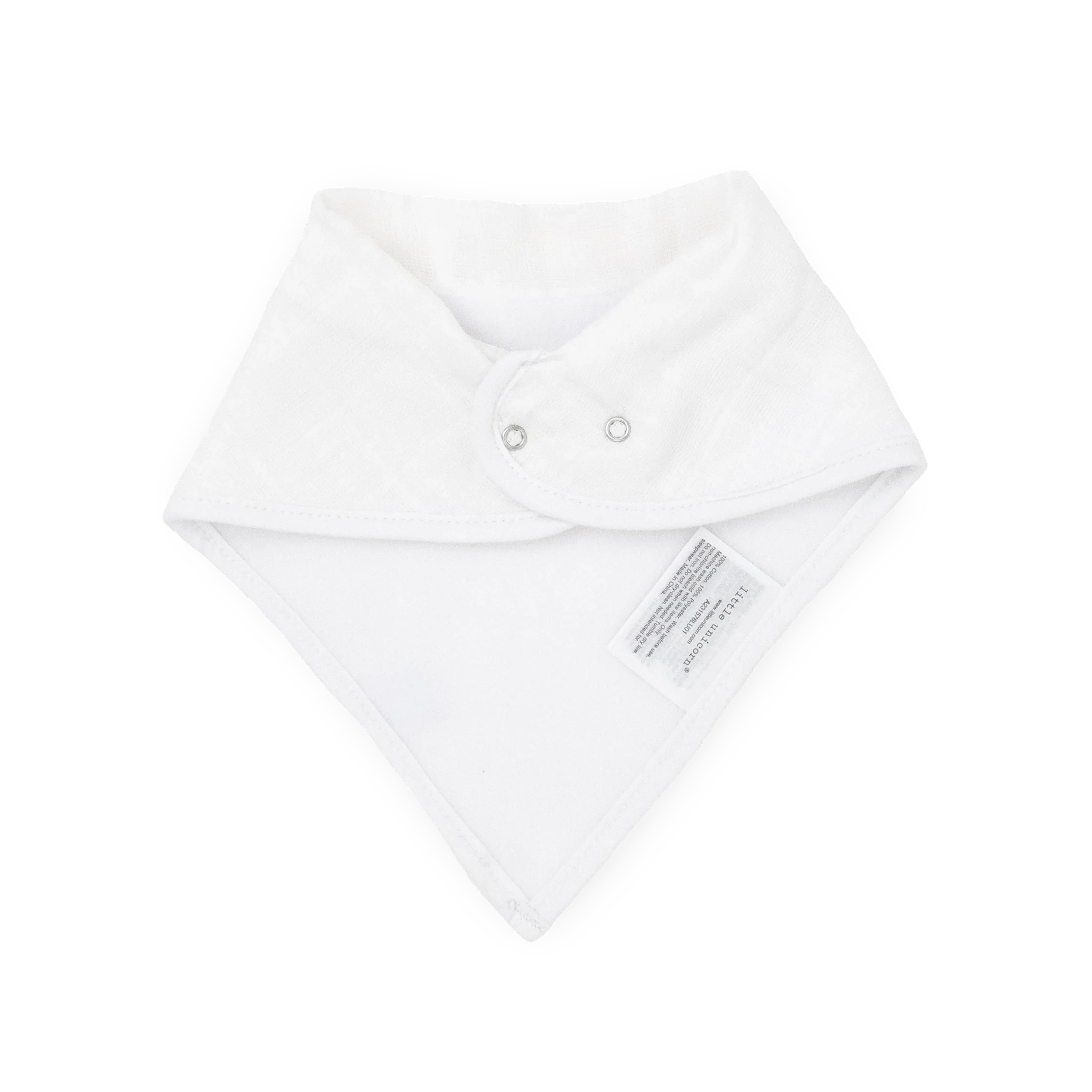 Cotton Muslin + Fleece Bandana Bib 4 Pack - White Little Unicorn Lil Tulips