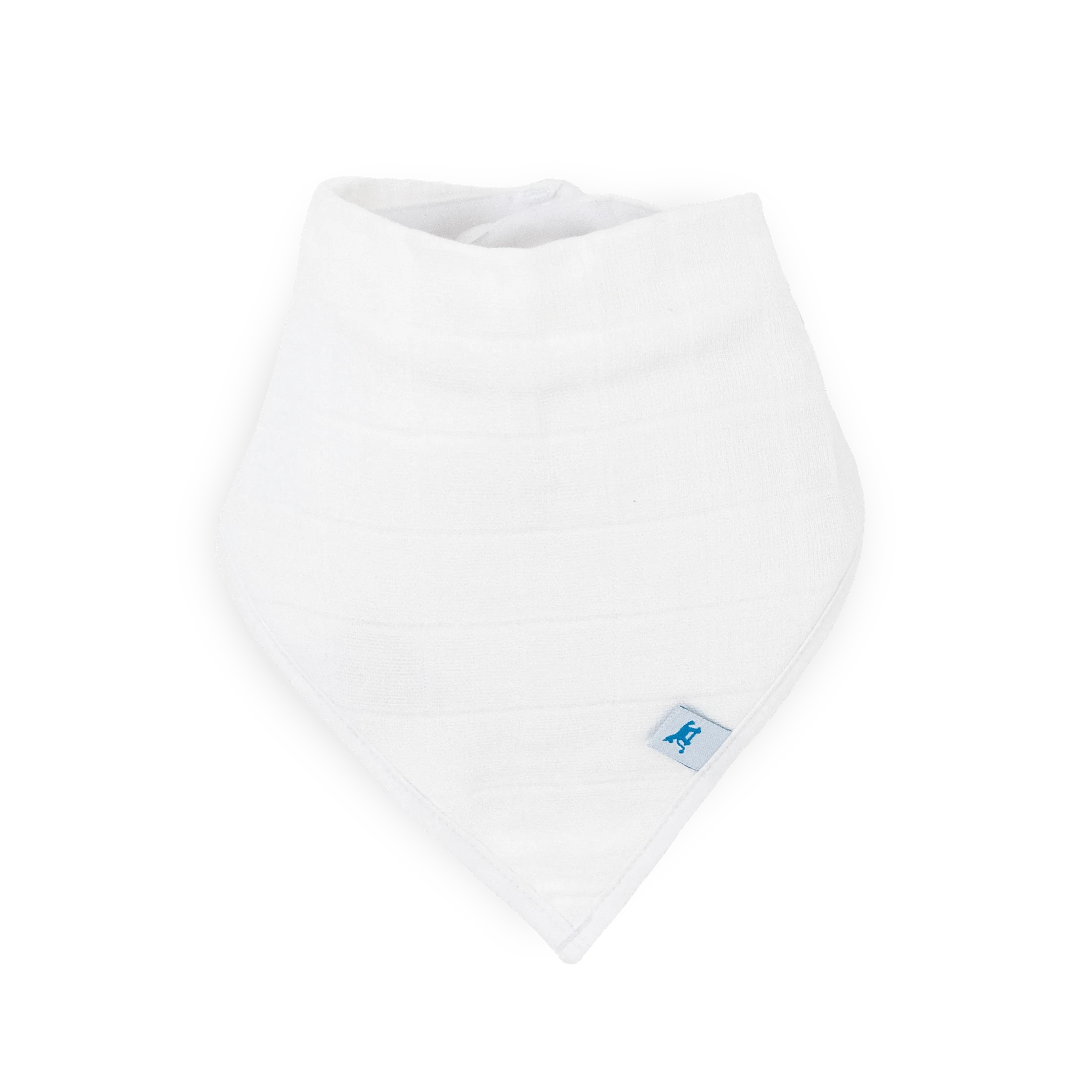 Cotton Muslin + Fleece Bandana Bib 4 Pack - White Little Unicorn Lil Tulips