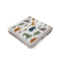 Cotton Muslin Quilted Throw - Dino Friends Little Unicorn Lil Tulips