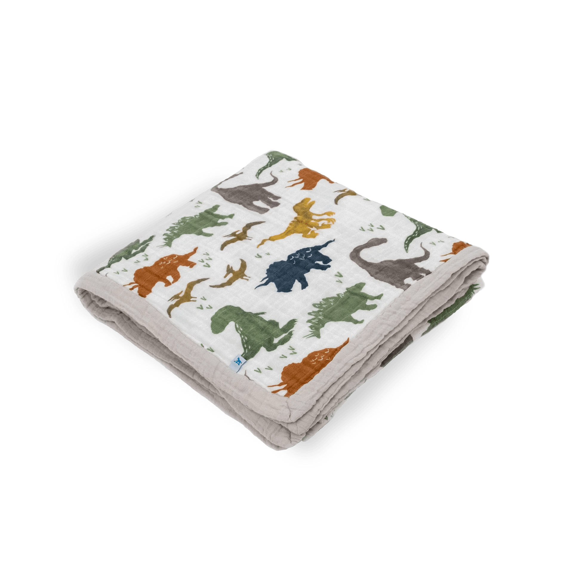 Cotton Muslin Quilted Throw - Dino Friends Little Unicorn Lil Tulips