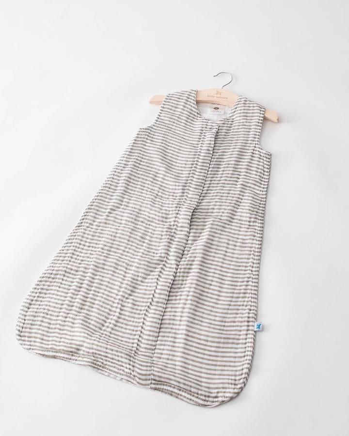 Cotton Muslin Sleep Bag - Grey Stripe Little Unicorn Lil Tulips