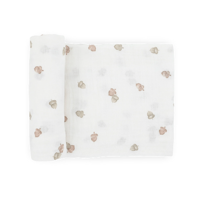 Cotton Muslin Swaddle Blanket - Acorns Little Unicorn Lil Tulips