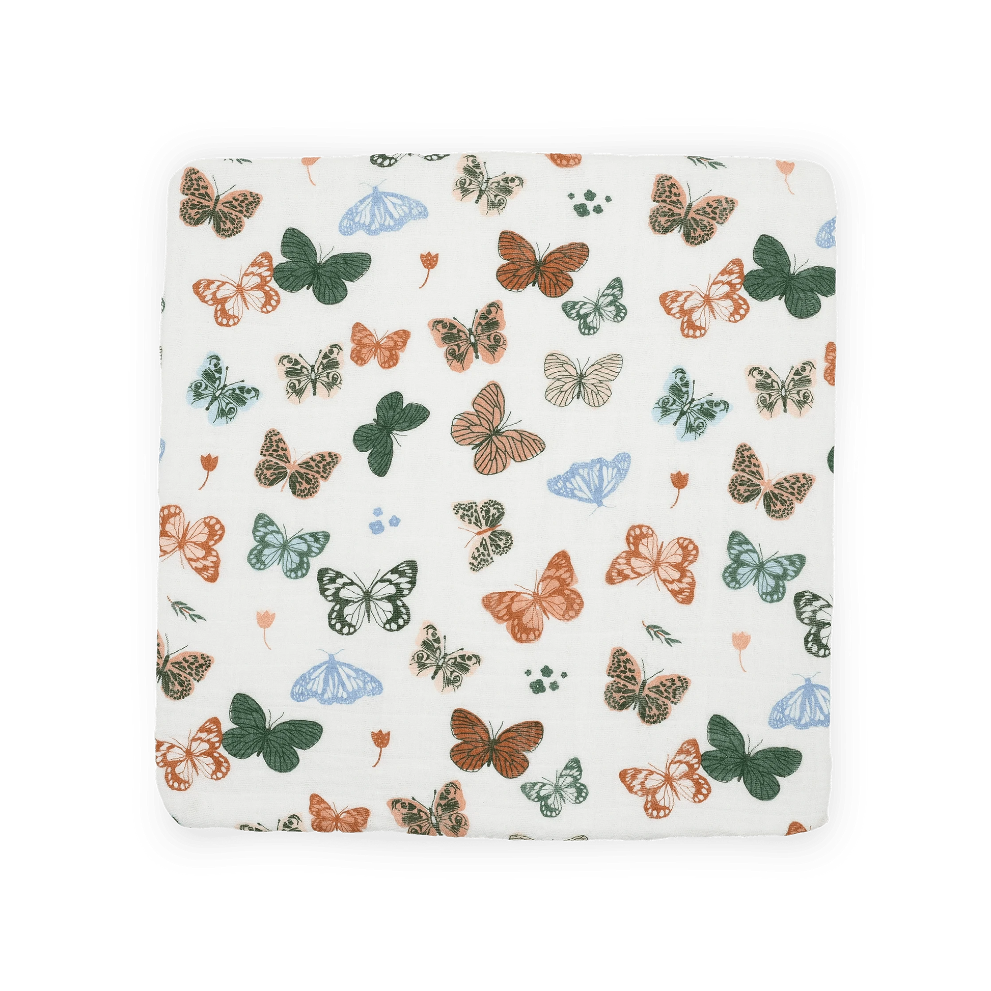 Cotton Muslin Swaddle Blanket - Butterflies Little Unicorn Lil Tulips