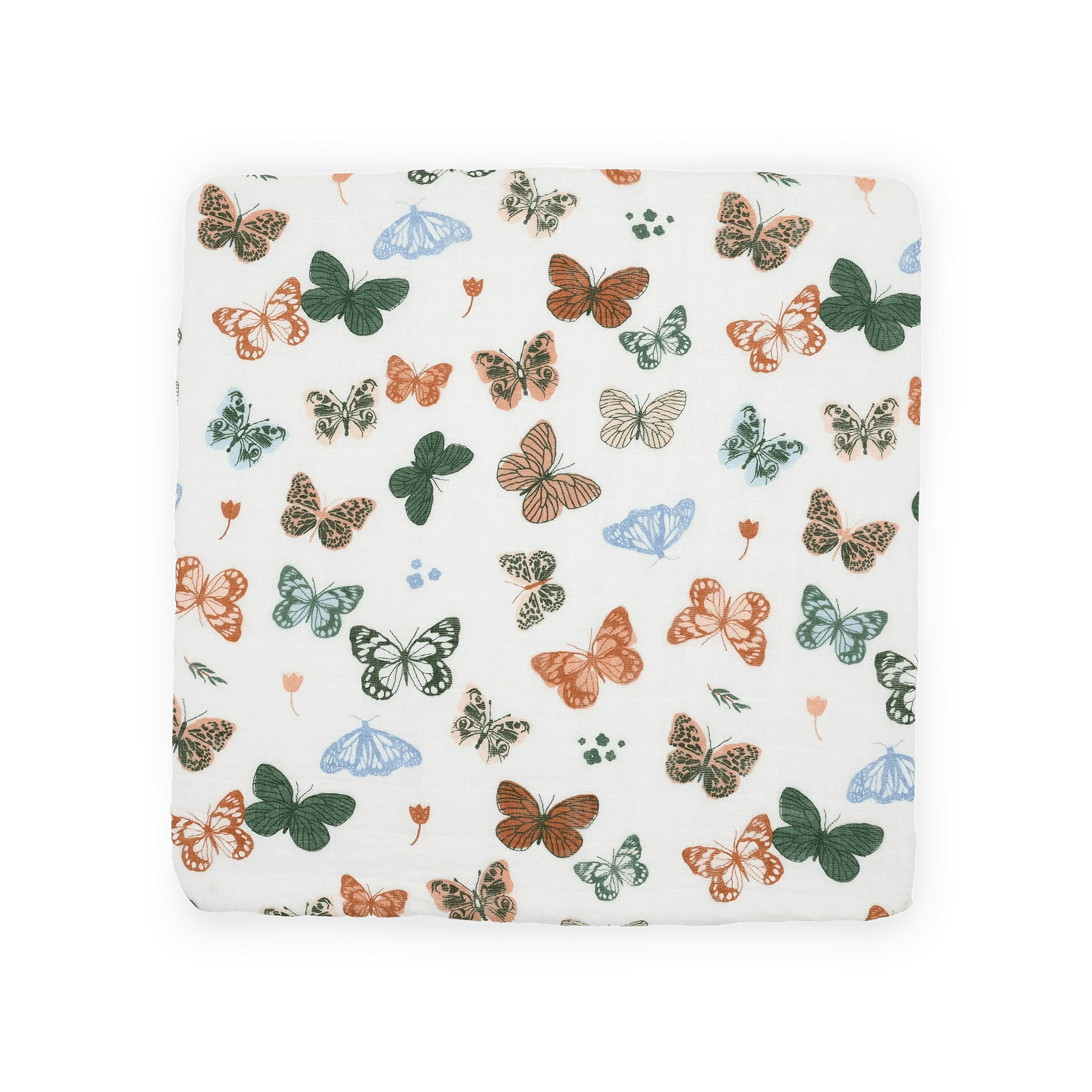 Cotton Muslin Swaddle Blanket - Butterflies Little Unicorn Lil Tulips