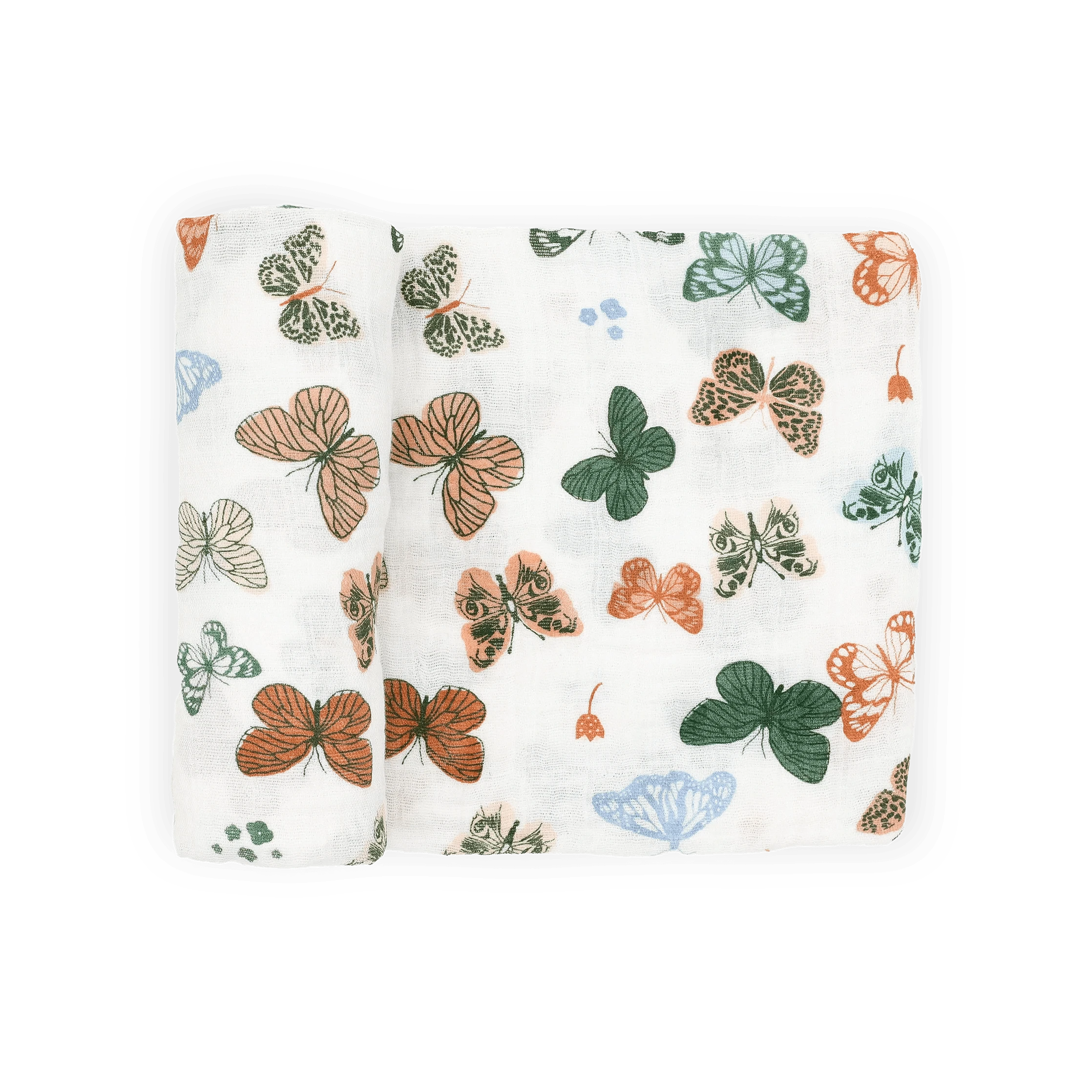 Cotton Muslin Swaddle Blanket - Butterflies Little Unicorn Lil Tulips