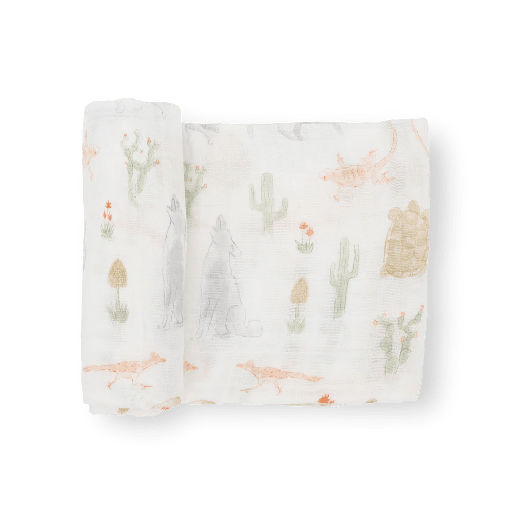 Cotton Muslin Swaddle Blanket - Desert Night Little Unicorn Lil Tulips