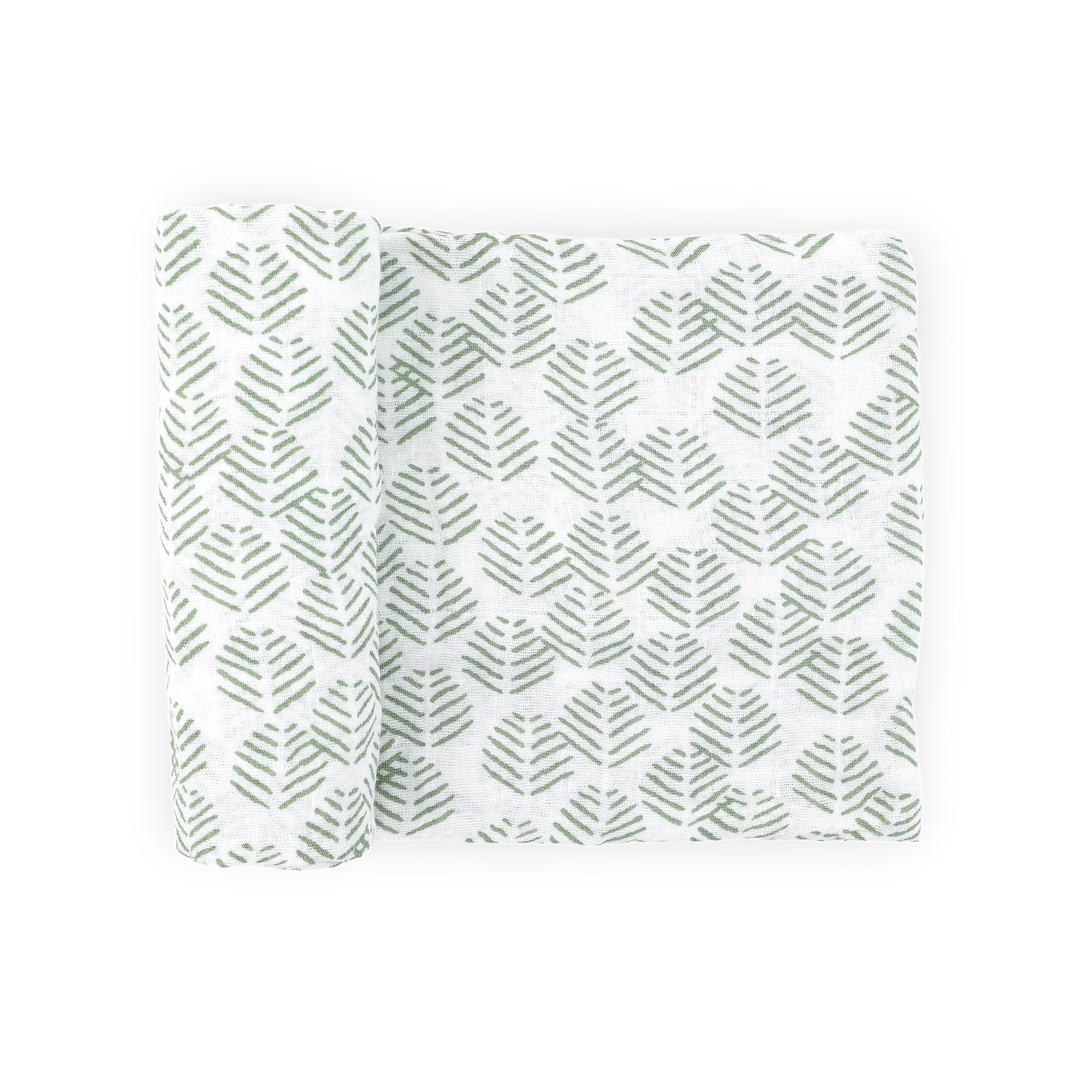 Cotton Muslin Swaddle Blanket - Leaf Motif Little Unicorn Lil Tulips