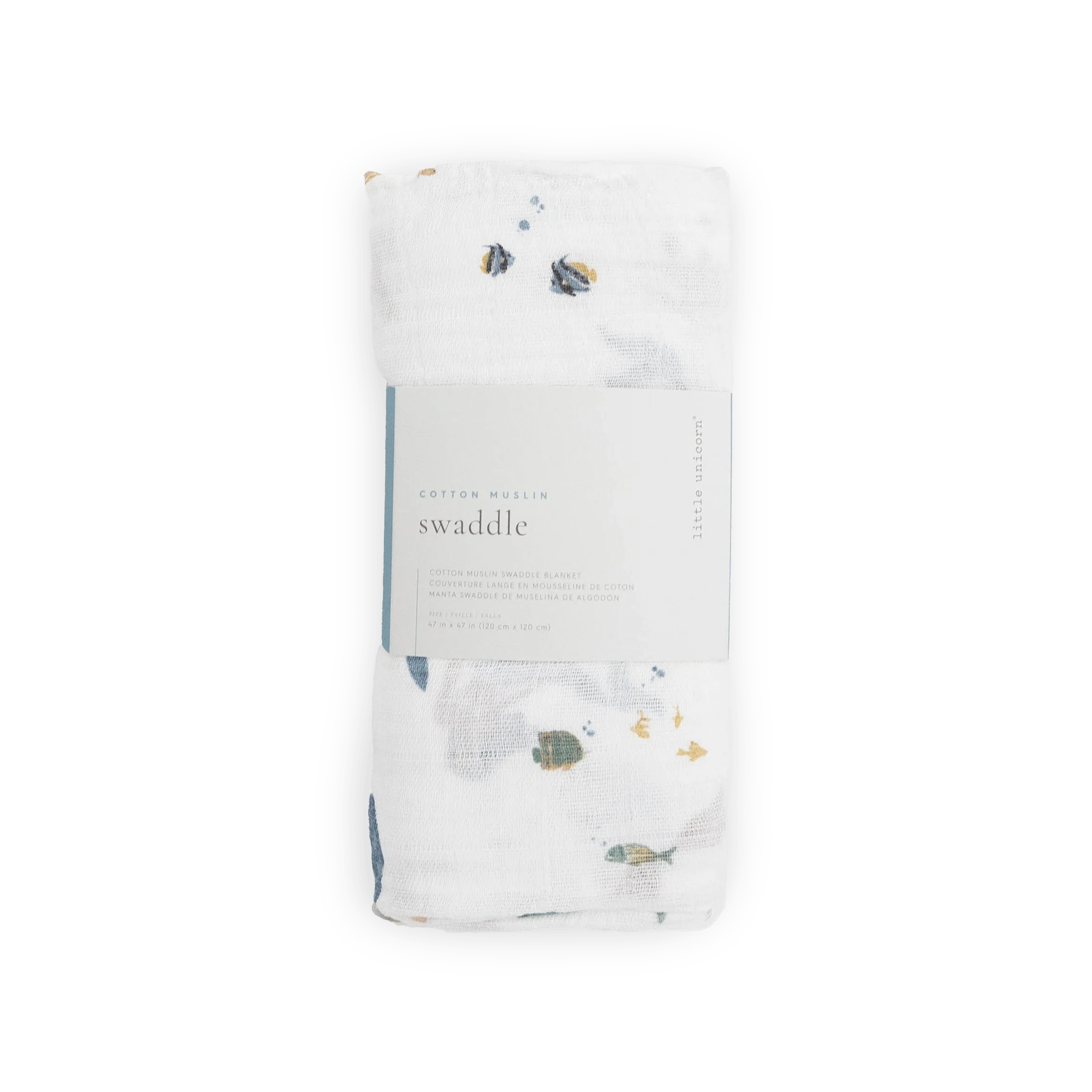 Cotton Muslin Swaddle Blanket - Mermaids Little Unicorn Lil Tulips