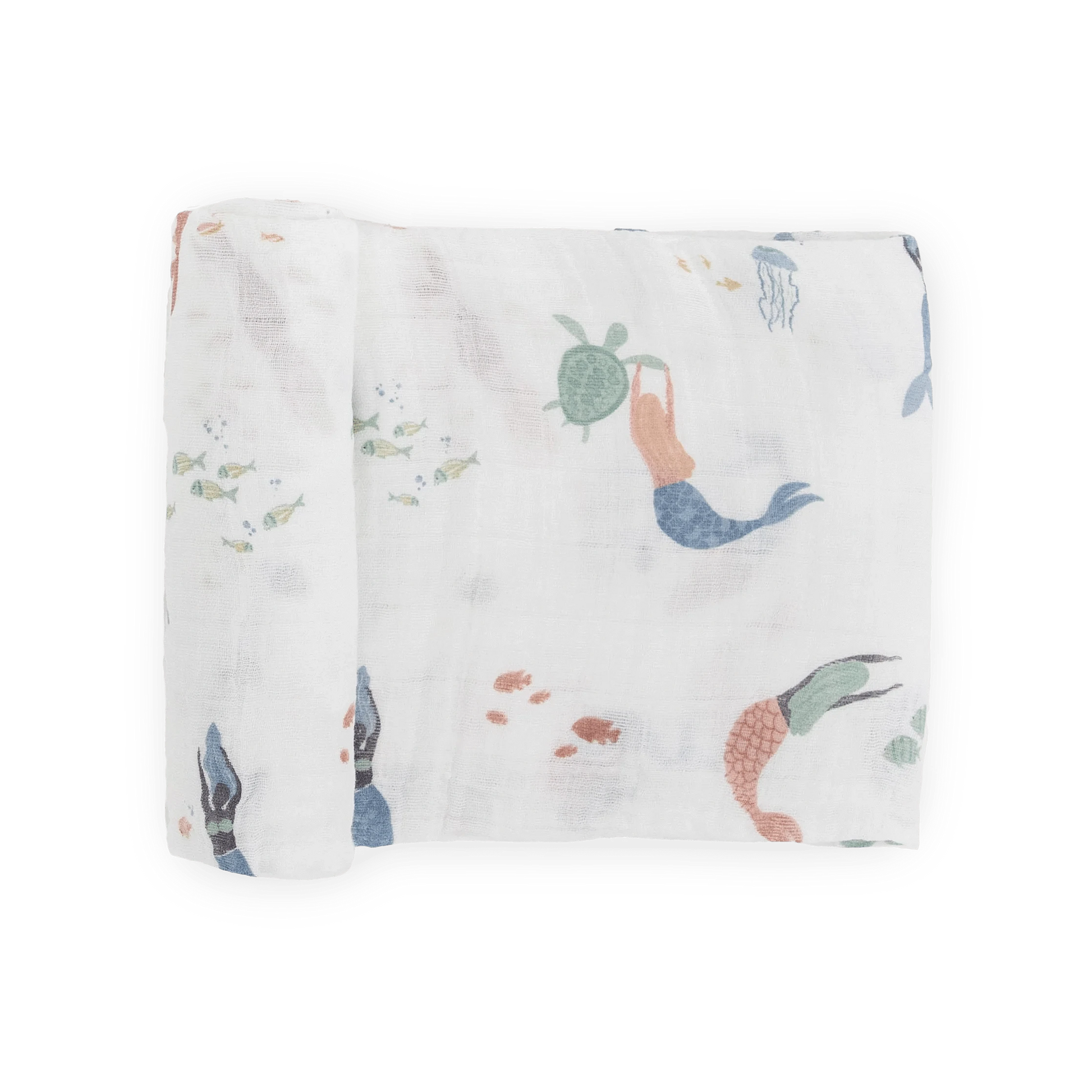 Cotton Muslin Swaddle Blanket - Mermaids Little Unicorn Lil Tulips