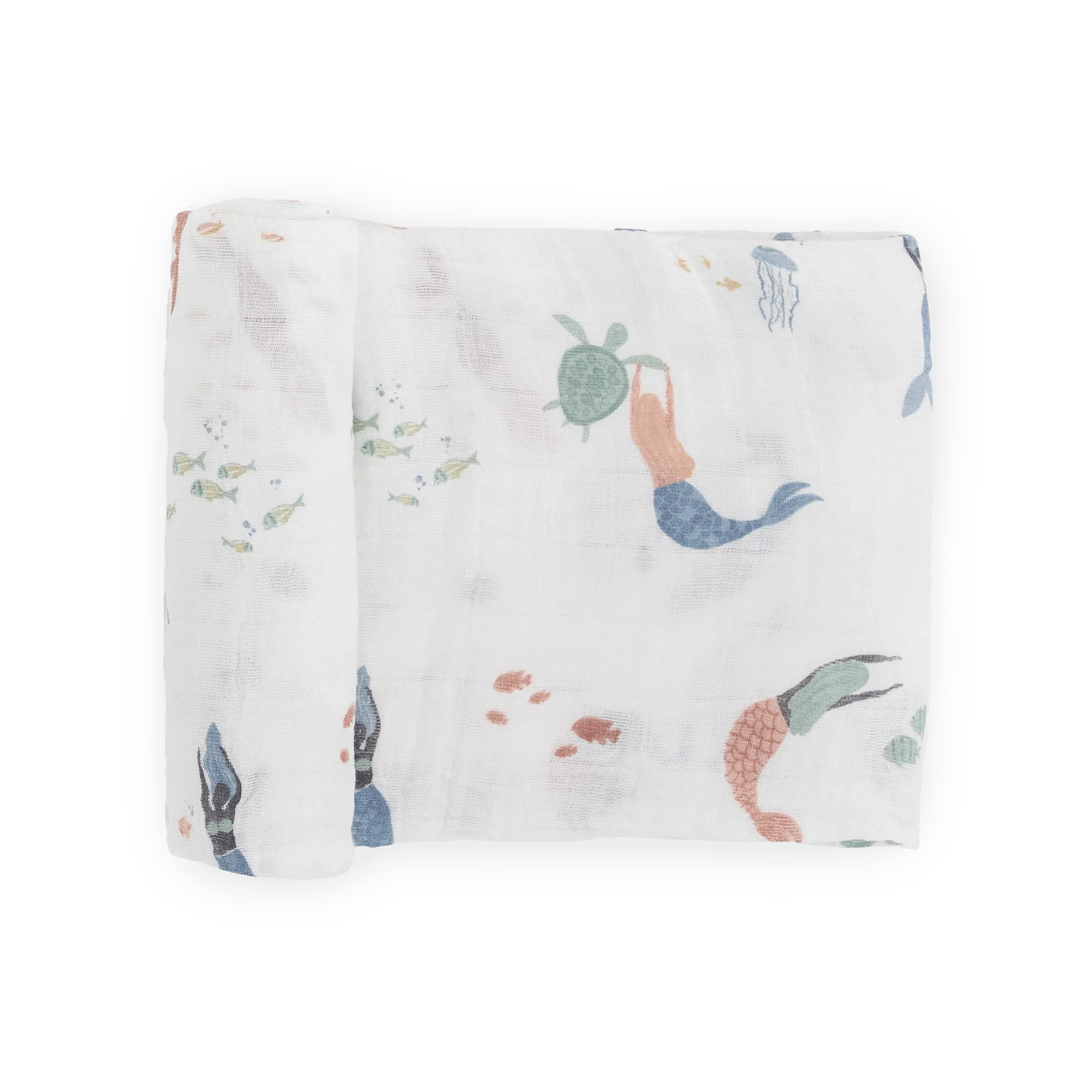 Cotton Muslin Swaddle Blanket - Mermaids Little Unicorn Lil Tulips