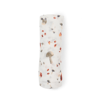 Cotton Muslin Swaddle Blanket - Mushrooms Little Unicorn Lil Tulips