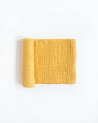 Cotton Muslin Swaddle Blanket - Mustard Little Unicorn Lil Tulips