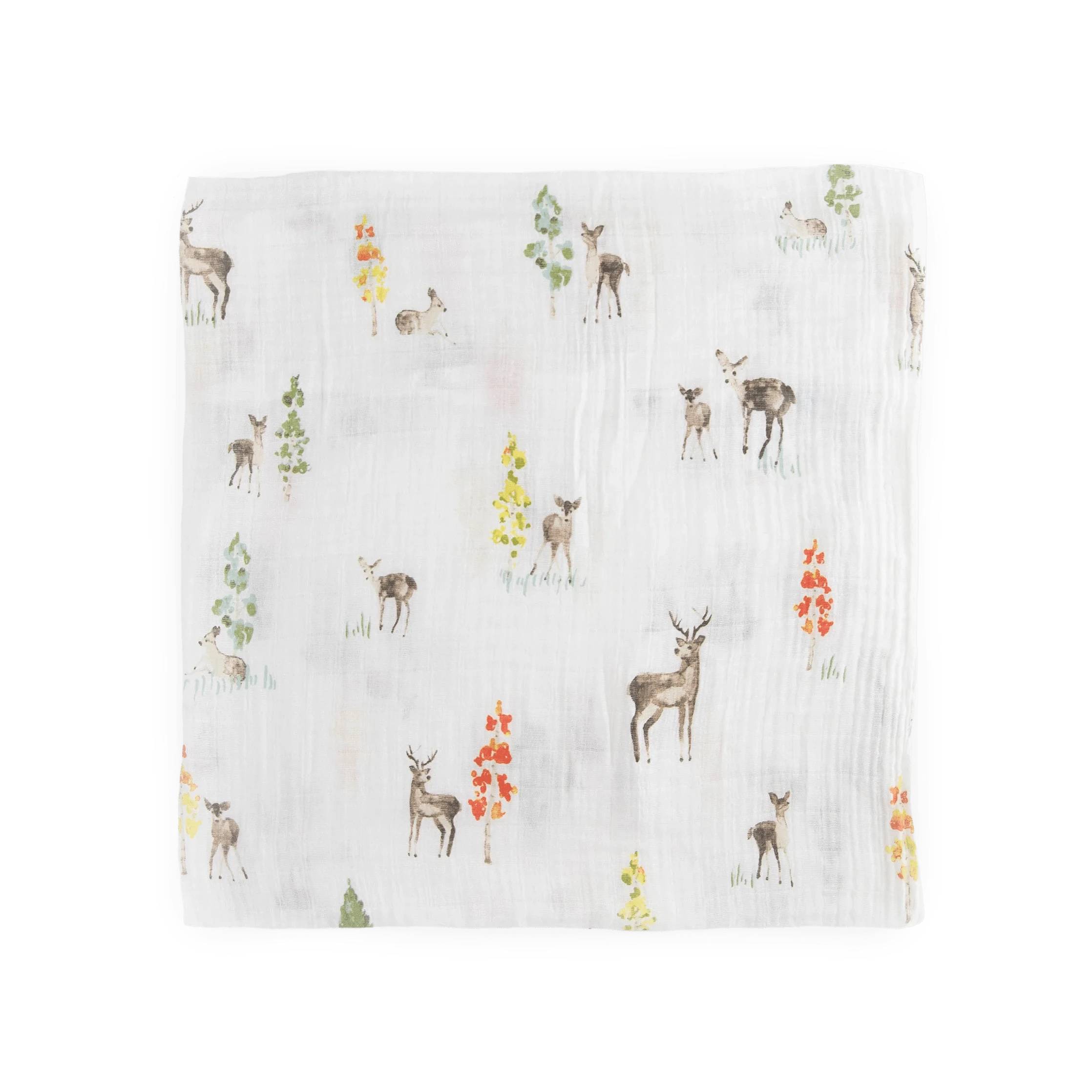 Cotton Muslin Swaddle Blanket - Oh Deer! Little Unicorn Lil Tulips