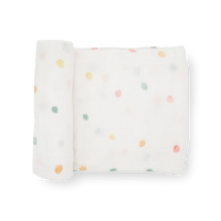 Cotton Muslin Swaddle Blanket - Party Dots Little Unicorn Lil Tulips