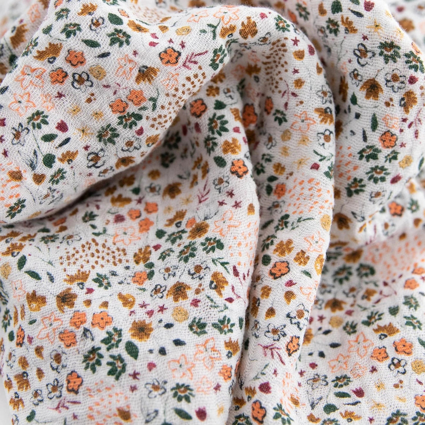 Cotton Muslin Swaddle Blanket - Pressed Petals Little Unicorn Lil Tulips