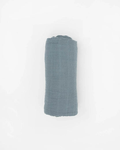 Cotton Muslin Swaddle Blanket - Sea Little Unicorn Lil Tulips