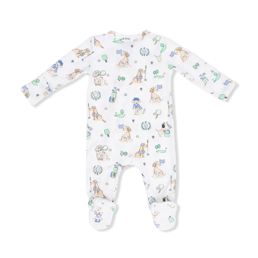 Country Club Dogs - Neutral - 2 Way Zipper Footie Angel Dear Lil Tulips